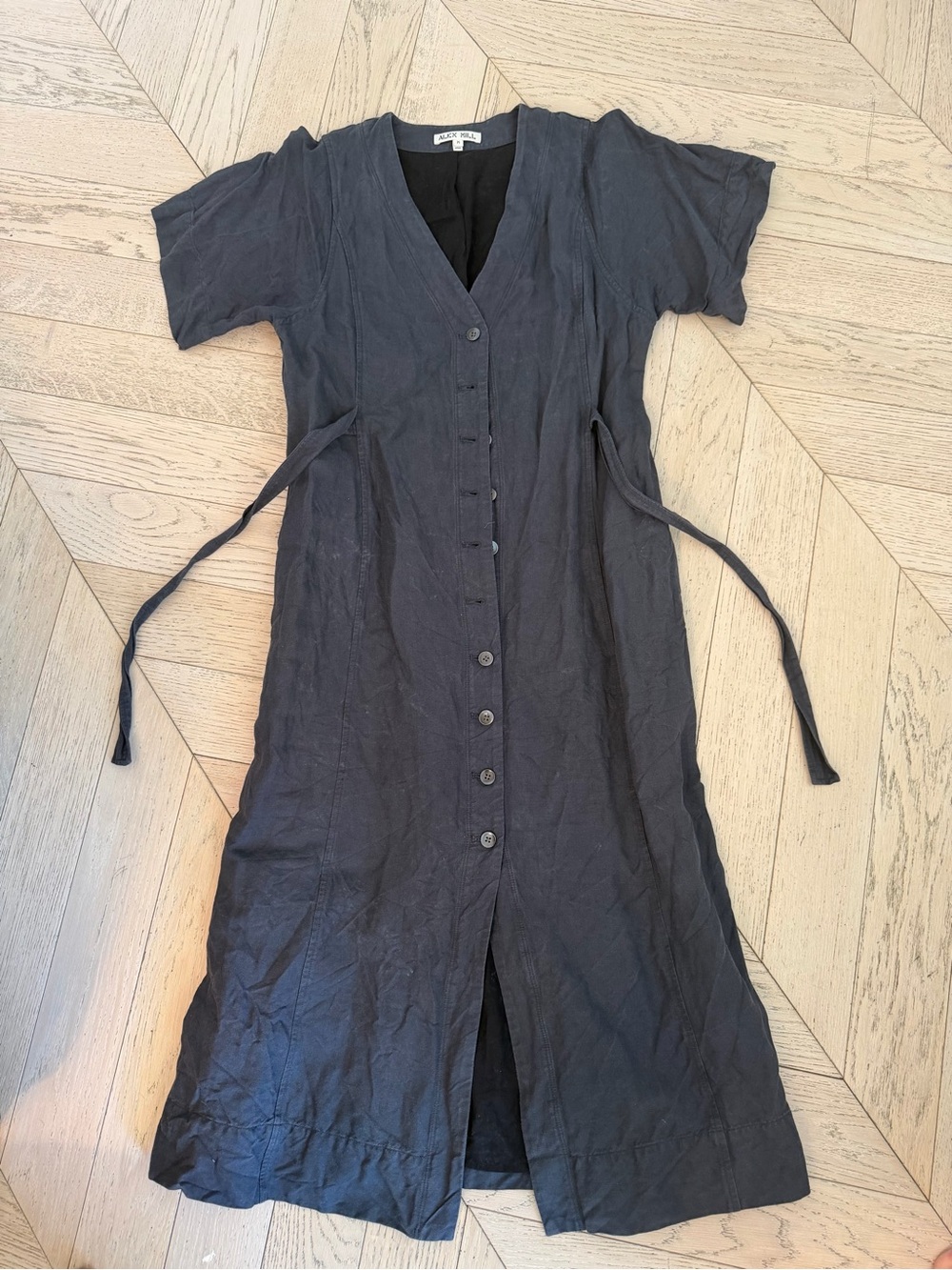 Alex Mill slate grey / navy dress size M - Picture 2 of 4